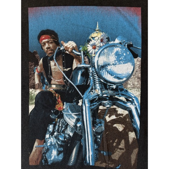 Lucky Brand Shirt Womens Small Gray Authentic Jimi Hendrix Faded Motorcycle - Picture 1 of 8